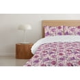 thumbnail image 4 of Ambesonne Flowers Boho Down Alternative Quilt Comforter, Wild Meadow Blossoms, Full, Soft Pink and Dark Purple, 4 of 5