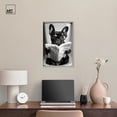 thumbnail image 3 of Me Time Frenchie Canvas Funny Bathroom Art by Art Remedy, Silver Frame, 16" x 24", 3 of 7