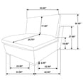 thumbnail image 7 of Lakeview Upholstered Armless Chair Ivory, 7 of 7