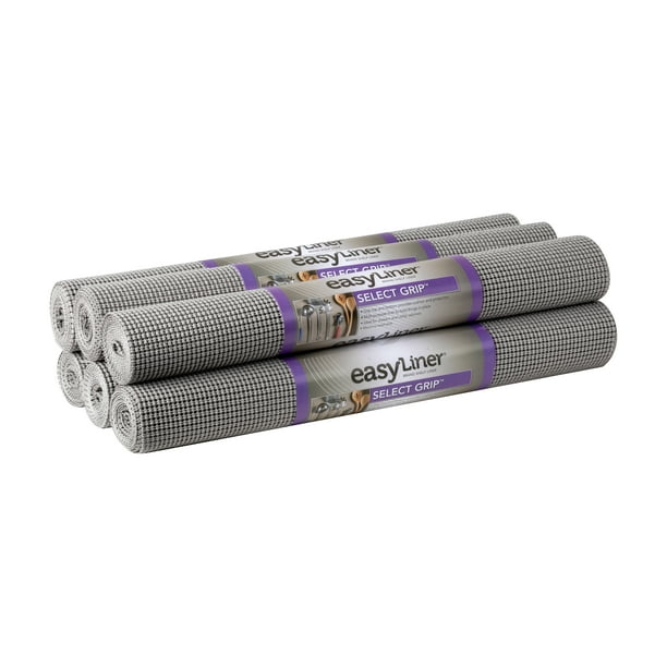 EasyLiner Select Grip, 20 in. x 6 ft. Shelf Liner, Light Grey, 6Count