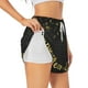 thumbnail image 1 of Balery Happy New Year Pantalones cortos deportivos para mujer con forro y dos bolsillos, elásticos, para entrenamiento, gimnasio, yoga-Small, 1 of 7