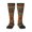 3 Black, variant on African Tribal Style print thigh-high socks, crafted for both men and women with a stretchy, high-opaque design perfect for daily wear