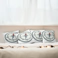 thumbnail image 7 of Ambesonne Compass Throw Pillow Cover 4 Pack, Minimalist Design, 16", Slate Blue Red, 7 of 7