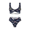 thumbnail image 4 of Rocae Sardine for Bikini Set for Women Two Piece Sexy High Swimsuits Split Crossover Bikini, 4 of 9