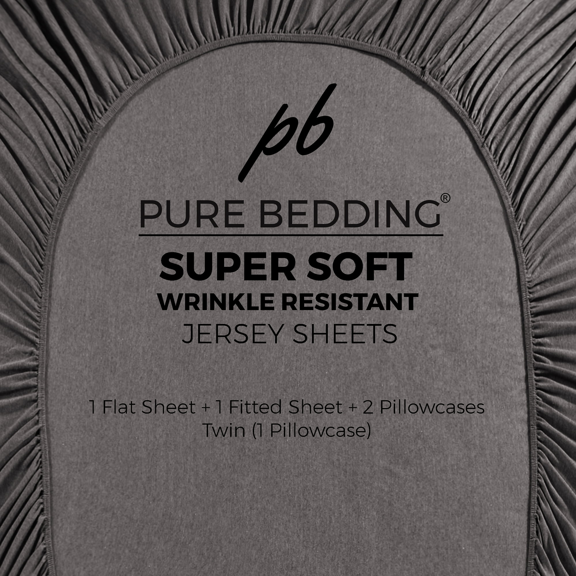 Utopia Bedding Queen Sheet Set - Jersey Knit Sheets 4 Piece – Cotton – Soft  T-Shirt Stretchy Sheets (Heather Light Grey)
