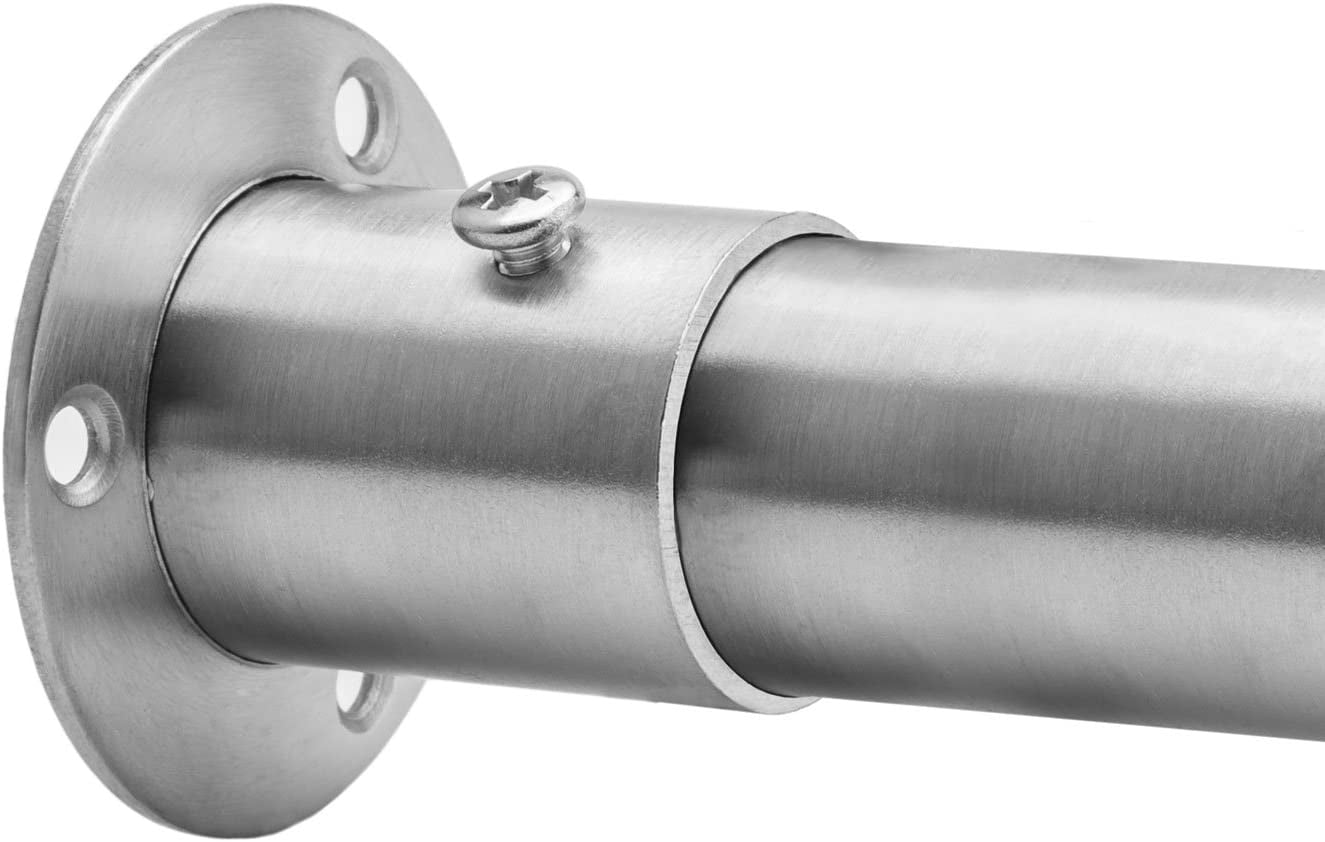 Stainless Steel Closet Rod Holder, Shower Curtain Rod Tension Rod