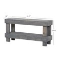 thumbnail image 4 of del Hutson Designs Classic Solid Pine Wood End Table Bench, Gray, 4 of 5