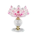 thumbnail image 2 of Portavelas de Vidrio Portavelas de Loto Portavelas Votivos Decorativos Portavelas de Vidrio Transparente para Cena Romántica Boda Baño Rosado, 2 of 9