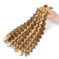 thumbnail image 5 of 28 28 28 Inch P27613 Boho Human Hair Deep Wave Bulk Blonde Boho Braiding Hair Deep Curly 613 Boho Human Hair for Braiding Extensions, 5 of 5
