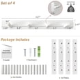 thumbnail image 2 of White Coat Hooks Wall Mount for Hanging 4 Pack, 16 Inch Wood Entryway Coat Rack Wall Mounted Heavy Duty, Modern Large Wall Hooks for Hats Kids Clothes Bags Purses Caps Closet - 16 Hooks, 2 of 4