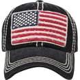 thumbnail image 3 of USA Flag Vintage Distressed Washed Baseball Hat Cap, 3 of 4