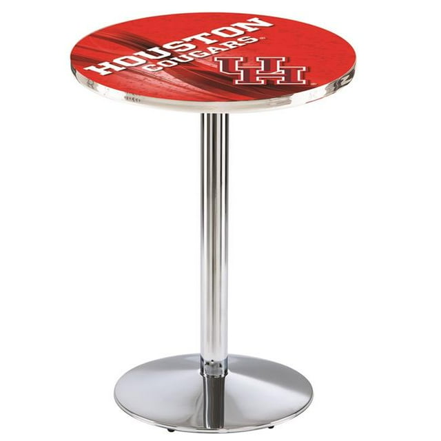 Holland Bar Stool L214C3636Houston-D2 Table de Pub Cougars de 36 Po. Top&44; Chrome