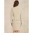 thumbnail image 3 of DARING DIVA 2 Pcs Women's Business Blazer and Pencil Skirt Set XS Dark Apricot, 3 of 6