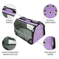 thumbnail image 6 of Small Pet Carrier for Small Dogs and Cats - Waterproof Soft Pet Travel Bag with Meshed Window - TSA Approved Pet Carrier for Cat Travel Bag - 7.9 x 13.8 x 7.9 Inch - Purple, 6 of 8