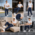 thumbnail image 5 of Men's Sweatpants Joggers Lightweight Elastic Waist Athletic Workout Gym Running Sweat Pants with Pockets, 5 of 9