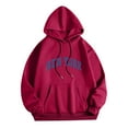 thumbnail image 1 of toraway Chandails en Molleton pour Hommes Col Rond Grand Hiver Hommes Femmes Lettre Graphique Imprimé à Capuche Col à Capuche Manches Longues Chandail en Molleton Tops TG, 1 of 3