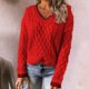 thumbnail image 1 of Pntutb Blusa informal de manga larga con cuello en V y retazos de color sólido para mujer Pntutb Pntutb-3233, 1 of 5