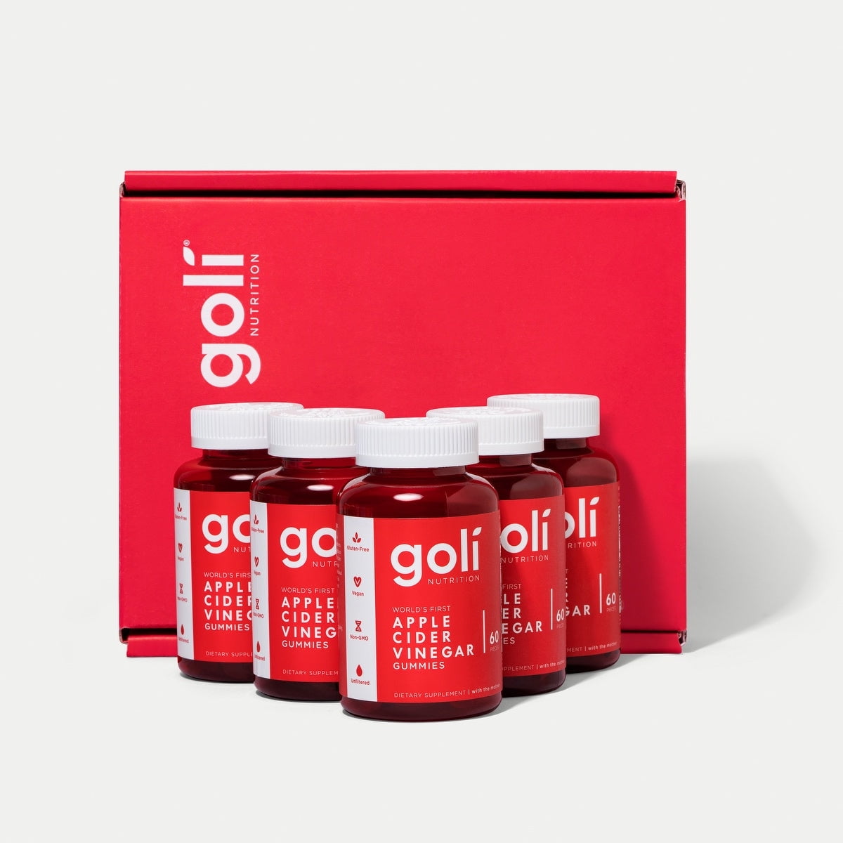 5 Bottles of Apple Cider Vinegar Gummies Walmart