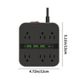 thumbnail image 3 of Rebaja Exclusiva, Tablero de cableado multifuncional para el hogar, de 2500 W, de alta potencia, con 3 puertos USB, 6 enchufes y un botón Akmoler, 3 of 9