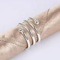 thumbnail image 3 of Napkin Rings, 12 Piece Metal Napkin Rings for Wedding Dinner Birthday Table Decoration （Silver）, 3 of 5