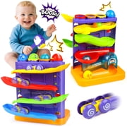 UUSUOO Toddler Toys for 1 2 3 Years Old Kids,2 In 1 Pound Ball Toy & Car Ramp Race Track,Montessori Toys for 1 Year Old,Early Learning Educational Toys Birthday Gift for Boys Girls
