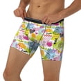 thumbnail image 3 of Xecao Tropical Pineapples Print Boxer Briefs for Men's Stretch Moisture-Wicking Underwear, Mid-Rise Classics breathable fabric, 3 of 7