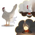 thumbnail image 2 of Lámpara decorativa de huevos de gallina creativa realista para decoración de escritorio del hogar, 2 of 9