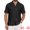 Black, variant on DARING DIVA Men's Camp Collar Button Down Short Sleeve Distressed Ripped Shirts L Blue