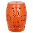 thumbnail image 1 of Safavieh Sakura Glazed Ceramic Decorative Garden Stool, Orange, 1 of 3