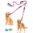 thumbnail image 1 of Correa doble para perros PetBonus reflectante para caminar, rosa, 1 of 6