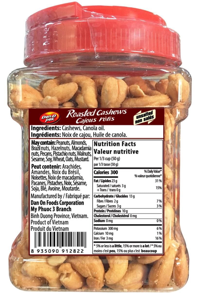 Dan D Pak Cajous rôtis non sales