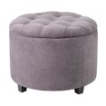 thumbnail image 3 of Sasha Ottoman Rond avec Insert pour Chaussures Gris Voir Ci-Dessous, 3 of 5