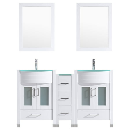 60 White Vanity Set Two 24 Sink Bases One 12 Drawer Base Lv3 C13 60 White Vanity Set Two 24 Sink Bases One 12 Drawer Base Lv3