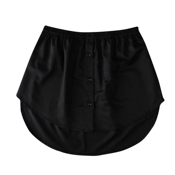 Cotton Bottom Skirt Extender for Layering Half Shirts Removable Layering Half Length Underskirt with Buttons