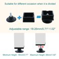 thumbnail image 7 of Uxcell Adjustable Leveling Feet 50 x 50mm Square Inserts Furniture Glide 2 Sets, 7 of 7