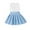 Light Blue, variant on Qingpeng Toddler Girl Summer Skirts Set Little Girls Sleeveless Top Pleated Skirt Outfits Set