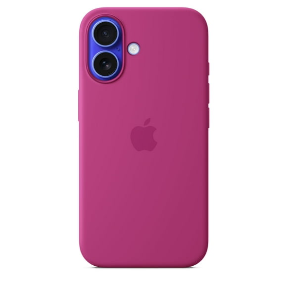 Funda de silicona para Apple iPhone 16 con MagSafe Fucsia