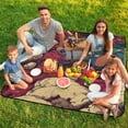 thumbnail image 7 of Marble Texture Picnic Blanket Waterproof Outdoor Beach Blanket Hand-held Pad Suitable for Travel, Camping, Beach, Family Gatherings, 7 of 7