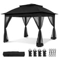 thumbnail image 4 of COOS BAY 11x11 Pop-Up Instant Gazebo Tent with Mosquito Netting Outdoor Canopy Shelter with 121 Square Feet of Shade, Black, 4 of 10