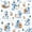 Blue White, variant on Erosebridal Cartoon Snowman Shower Curtain 72Wx72L,Merry Christmas Bathroom Curtain,White Red