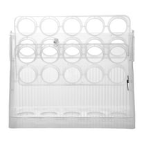 Yucurem 30 Grids Large Egg Storage Box Egg Case Holder Transparent with Handle Kitchen Storage (Clear)