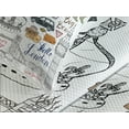 thumbnail image 4 of Ambesonne Hipster Quilted Bedspread Set 3 Pcs, London Double Decker Bus, King Size, Multicolor, 4 of 5