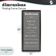 thumbnail image 4 of Stupell Industries Cottage Bathroom Rules Reminders Black Floating Frame Canvas Art, 11 x 25, by Julia Frost, 4 of 8