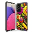 thumbnail image 3 of MUNDAZE Samsung Galaxy A52 Shockproof Clear Hybrid Protective Phone Case Colorful Yellow Pink Folk Style Floral Spring Flowers Cover, 3 of 5