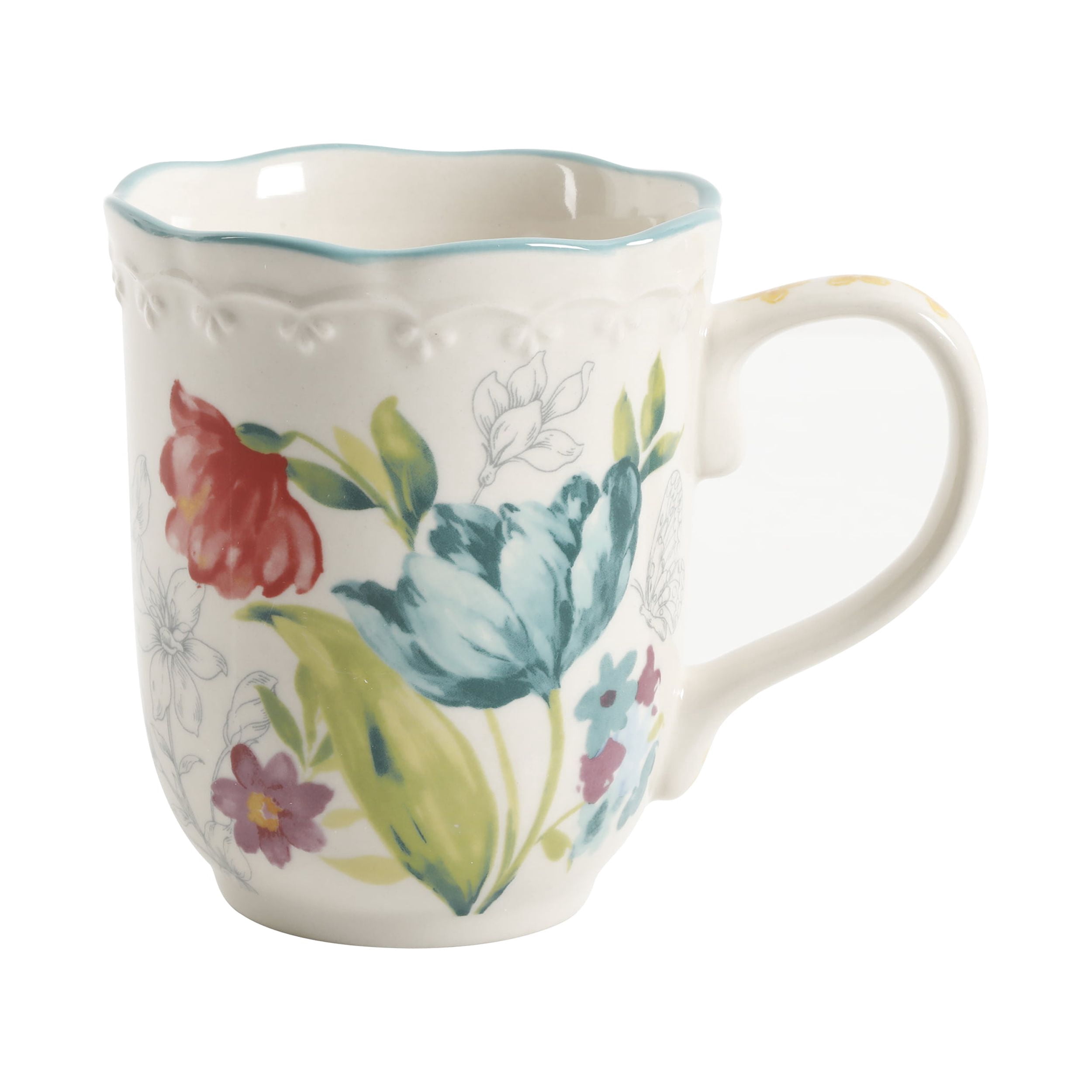 The Pioneer Woman Blooming Bouquet Multi-Color Ceramic 18-Ounce Mug