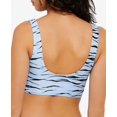 thumbnail image 2 of HULA HONEY Maillot de Bain Femme Bleu Clair Imprimé Extensible Col Rond Amovible avec Bonnets Chat Sauvage Crop Top m, 2 of 5