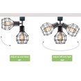thumbnail image 3 of FSLiving Adjustable Angle H-Type Track Pendant Light E26 Base Black Metal Hollow Lighting Fixtures Industrial Design Lamp for Kitchen Island Bar Sink Home Decor (No Bulb & No Track) - 1 Light, 3 of 7