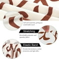thumbnail image 6 of PiccoCasa Stretch Spandex Dining Chair Slipcovers Floral Seat Cover, White and Coffee Color, 6 of 6