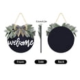 thumbnail image 7 of Rustic Farmhouse Wooden Outdoor Welcome Sign, with Black and White Home decor, Bow decorations, Hanging Greenery, Door Hanger Sign design, Ideal Welcome Porch Sign, Welcome Door, 7 of 7