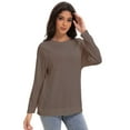 thumbnail image 2 of Women's Long Sleeve Knitted Crew Neck T-shirt, 2 of 6